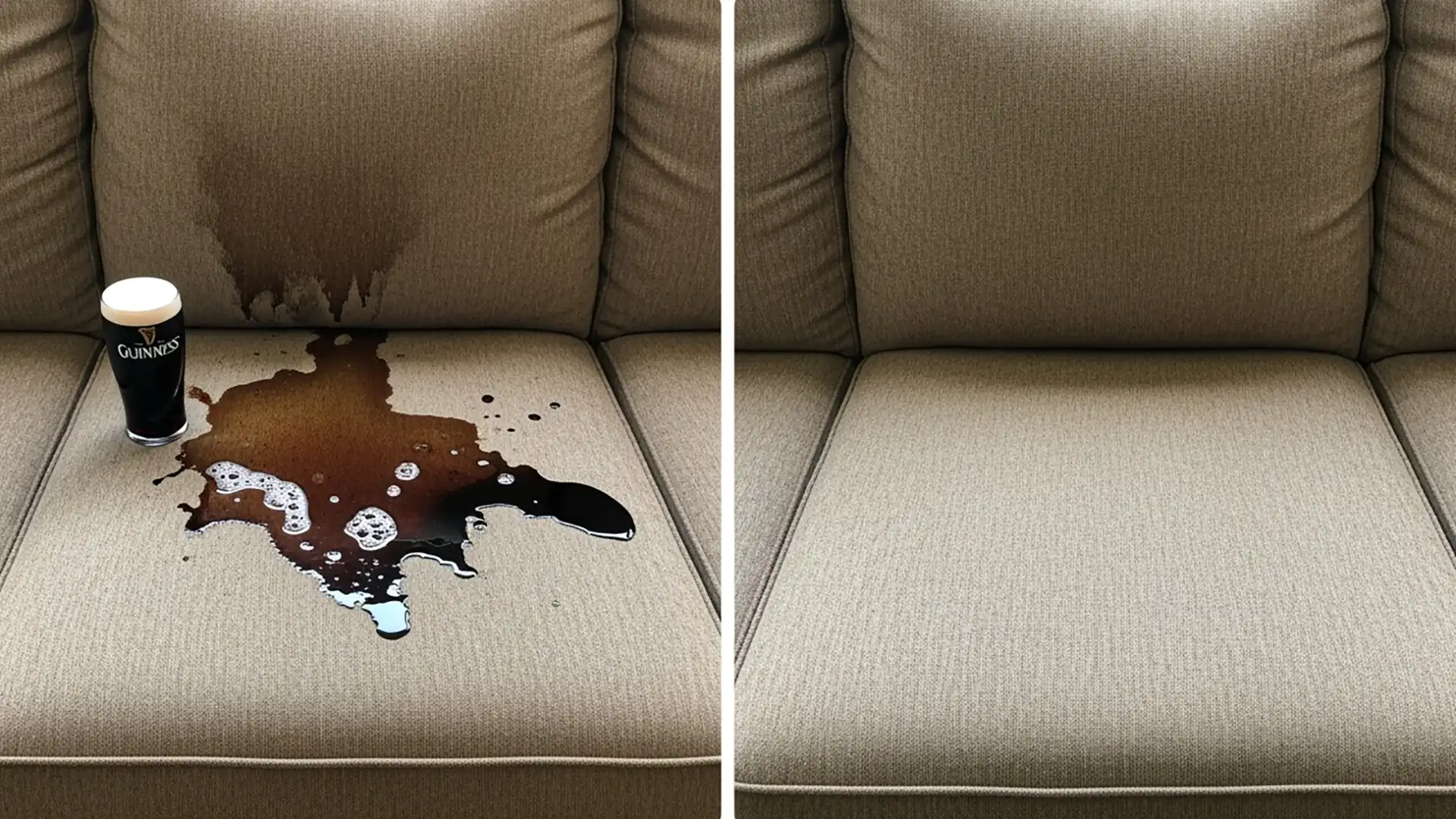 How to Clean Guinness Beer out of Upholstery by Howard's Cleaning serving East Lake Florida