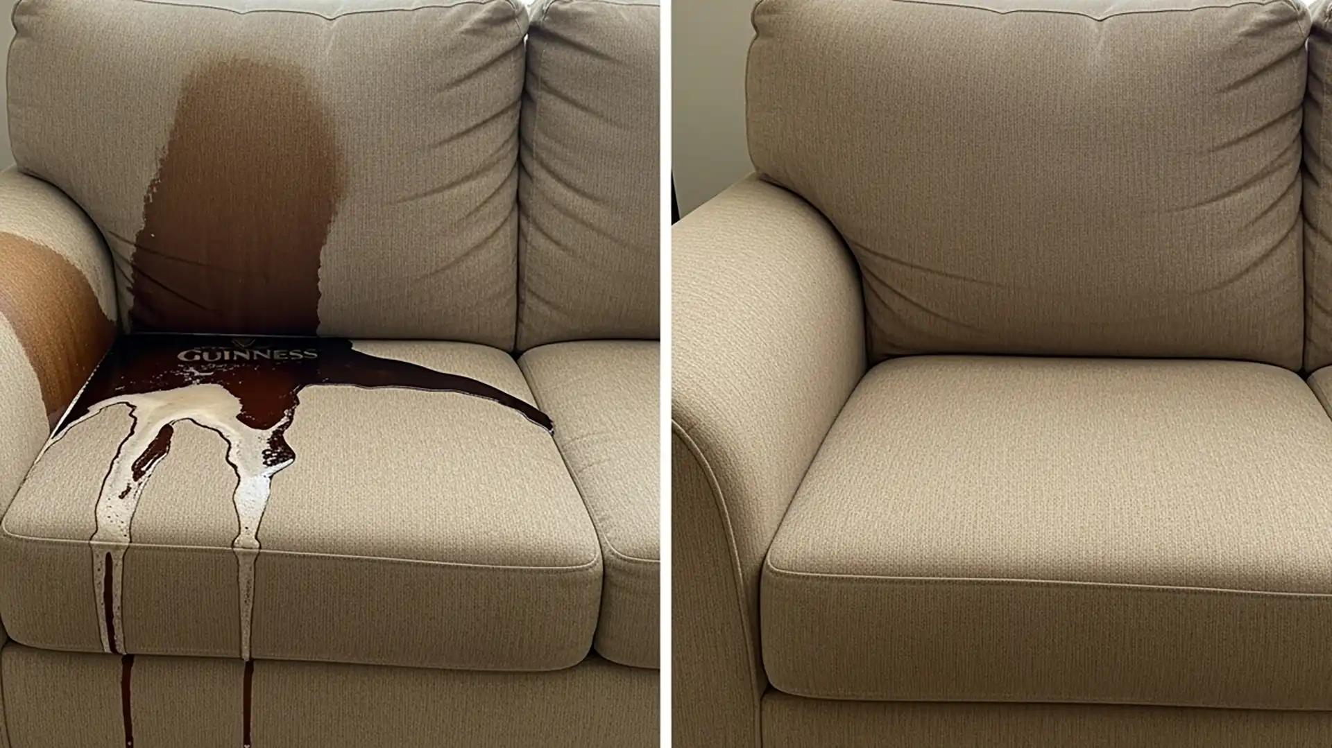 How to Clean Guinness Beer out of Upholstery by Howard's Cleaning serving North Fort Myers Florida
