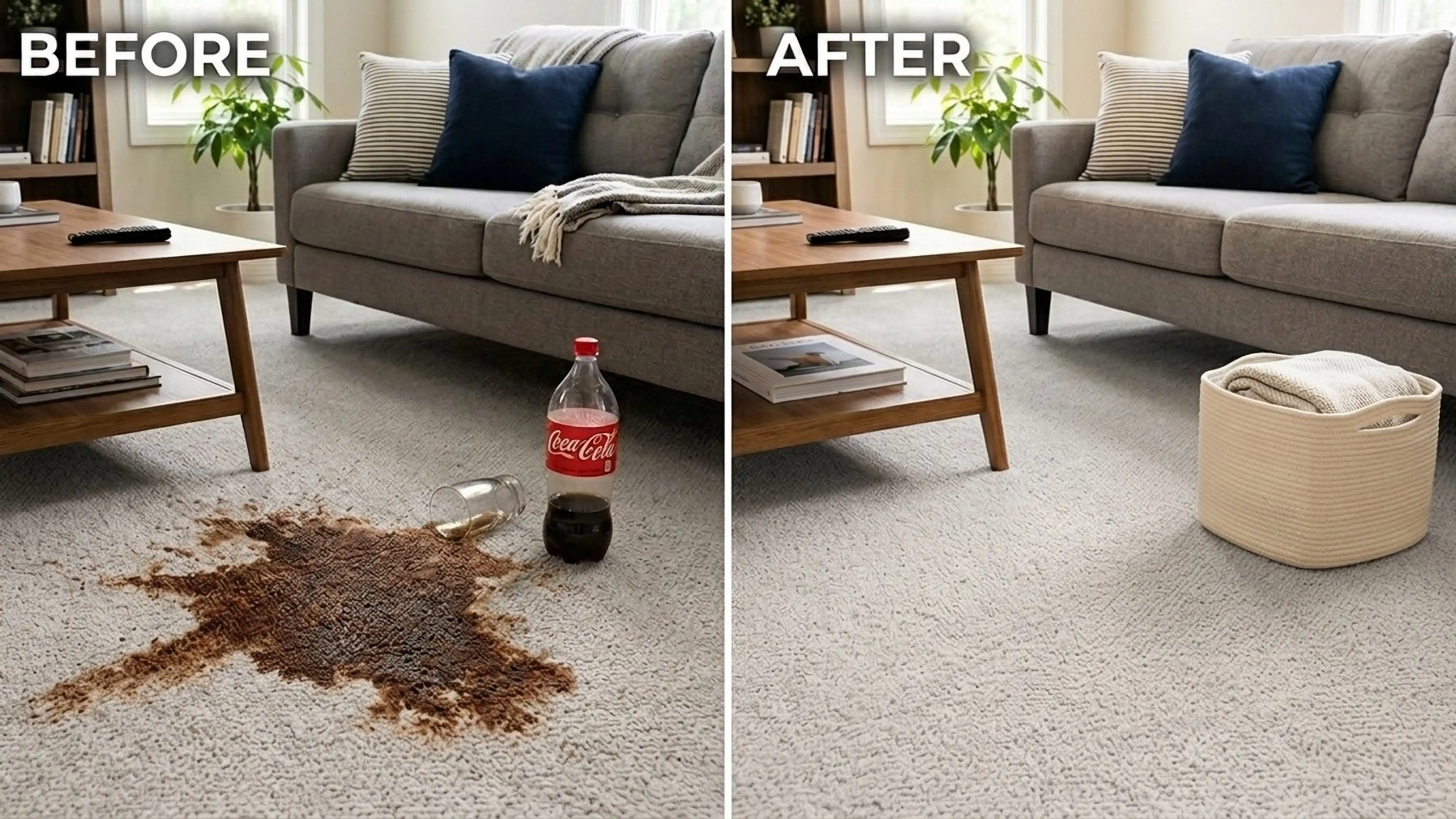 How to Clean Soda and Soft Drink Stains from Carpeting in Blue Ash Ohio by Howards Cleaning in Montgovery Ohio 1