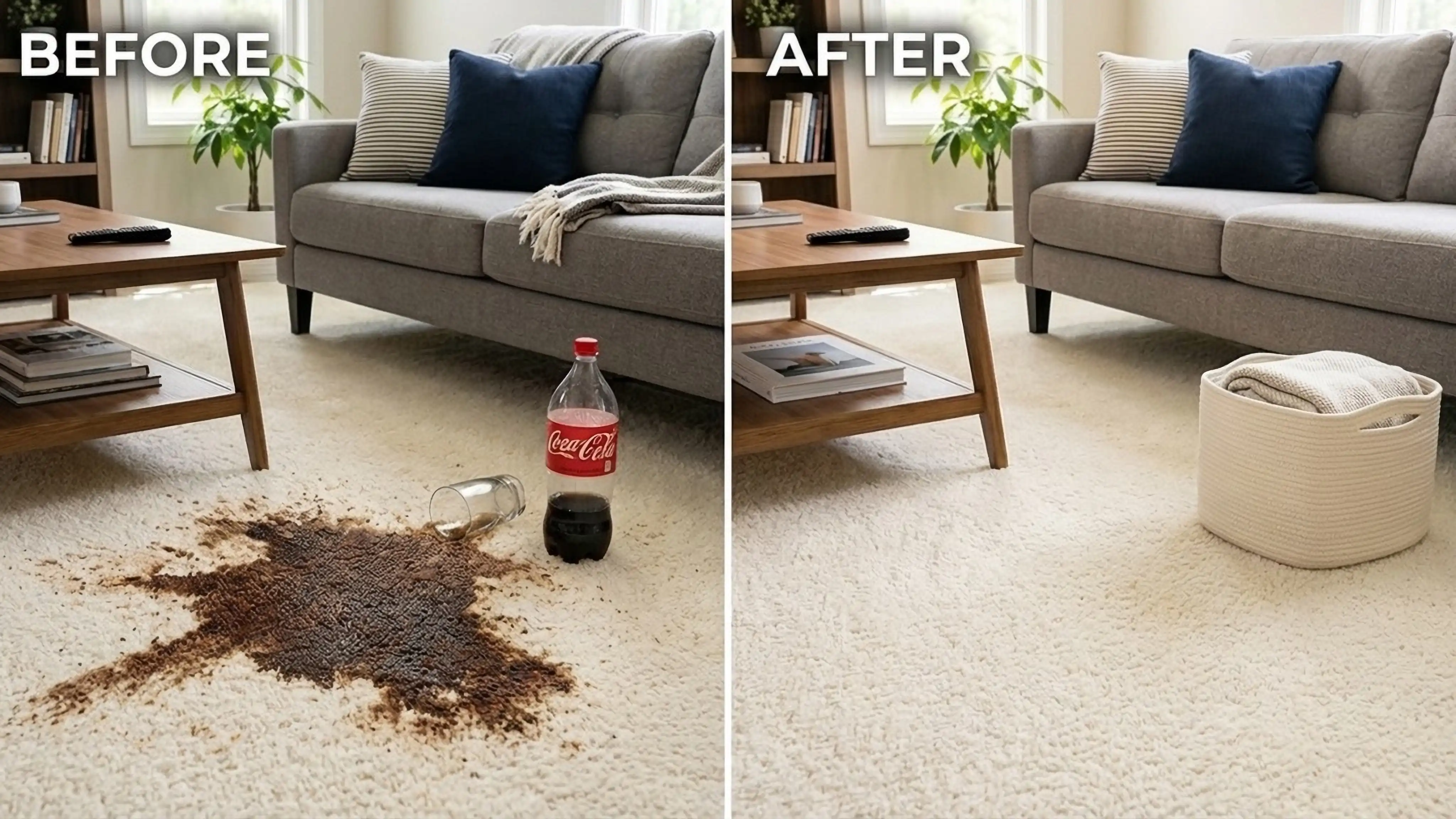 How to Clean Soda and Soft Drink Stains from Carpeting in Fort Myers Villas Florida by Howards Cleaning in Fort Myers Florida 1
