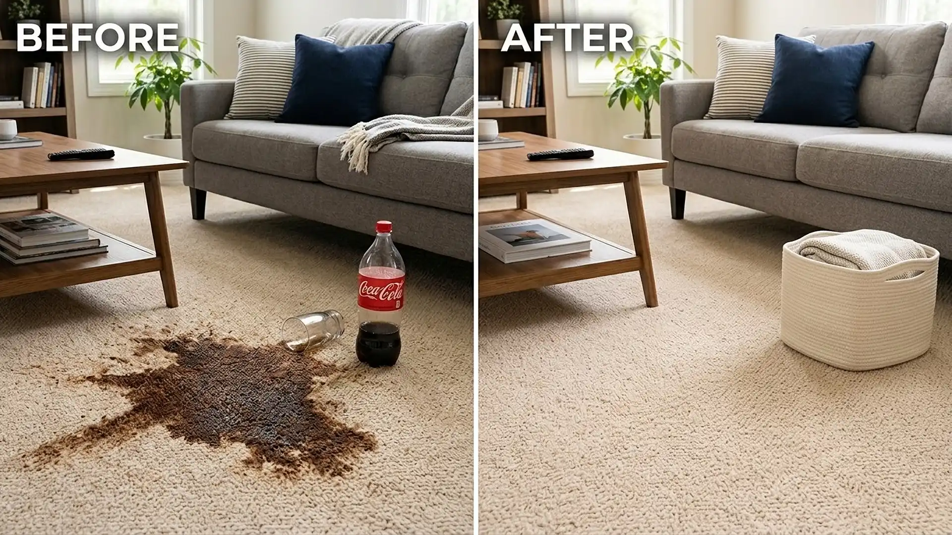 How to Clean Soda and Soft Drink Stains from Carpeting in Oldsmar Florida by Howards Cleaning in Tarpon Springs Florida 1